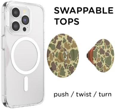 PopSockets Phone Grip for MagSafe, Magnetic Holder- Camo