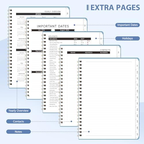 Planner 2026-2027, Weekly and Monthly Academic Planner, July 2026 - June 2027, Hardcover Calendar Agenda Book for School Year Planning, School Supplies for Teacher and Student, Letter Size(8.5'' x 11'')