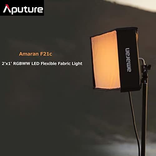 US Stock Aputure amaran F21c RGBWW LED Mat (V-Mount, 2 x 1') with Honeycomb Grid, Bi-Color 2500K to 7500K