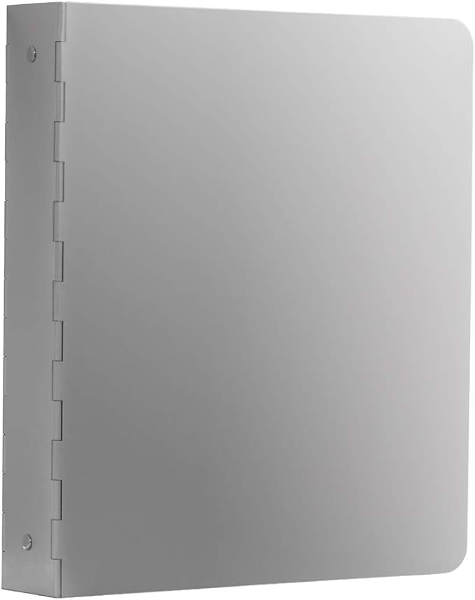 JAM PAPER Aluminium 1.5 inch Binders - Silver Aluminum 3 Ring Binder - Sold Individually