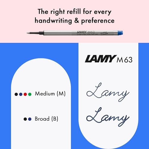 Lamy safari pink - Rollerball Pen with ergonomic grip & line width M - for pleasant long writing - made of robust ASA plastic - including rollerball refill M 63 in black