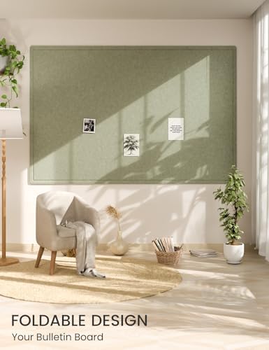 Fluxynara 70.8" x 47.2" Large Bulletin Board, Sage