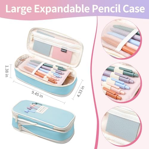 KOPKOFT Bible Study Supplies, Bible Journaling Kit for Women with Journal, Pen Case, Tabs, Highlighters and Pens, Bible Accessories Set for Women Students Beginner, Christian Gifts (Blue)