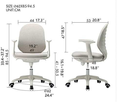 Chair Modern Minimalist Computer Chair Home Simple Ergonomic Office Chair Swivel Chair Student Learning Desk Chair Chairs (Colour: Black) (White)