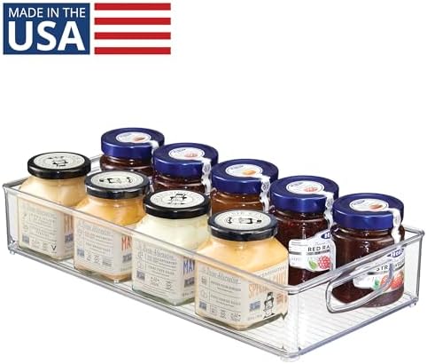 iDesign Stackable Clear Plastic Extra Long Pantry Organizers