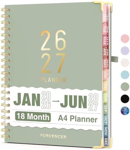 Jul 2026 - Dec 2027 Planner, Forvencer 18 Month Planner 2026-2027, 8.5"x11"
