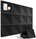 48" x 36" Large Cork Board Alternative&Felt Bulletin Board, Black