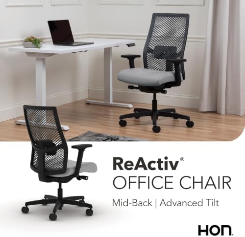 HON Ignition 2.0 ReActiv Ergonomic Office Chair, Lumbar Support, Graphite