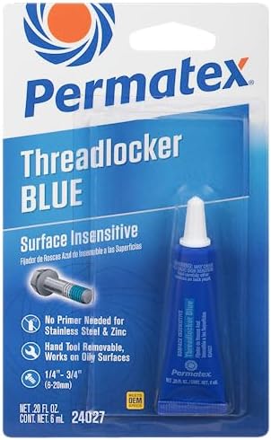 Permatex 24027 Surface Insensitive Threadlocker Blue, 6 ml