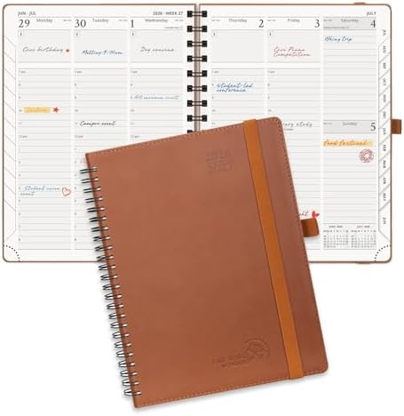 POPRUN Planner 2026-2027 (Medium - 6.5'' x 8.5'') Academic Weekly Planner