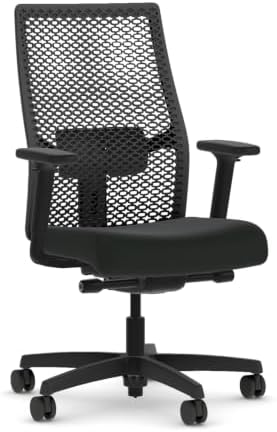HON Ignition 2.0 ReActiv Ergonomic Office Chair, Lumbar Support, Black