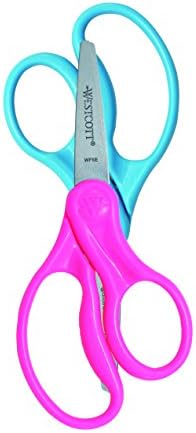 Westcott Hard Handle Kids Scissors, 5", Pointed, Assorted Colors, 2-Pack
