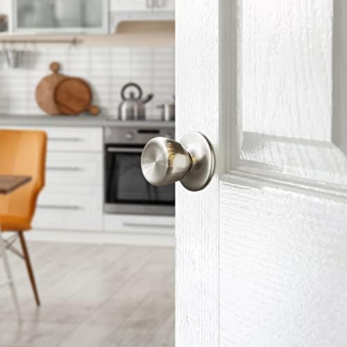 Design House 190723 Terrace 6-Way Universal Privacy Door Knob, Satin Nickel, Piece (Pack of 2)