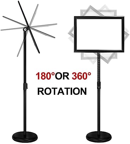 Poster Stand Holder Floor Sign Stands Advertising Display Stand-Oriented Signage Mall Shopping Guide Billboard Wedding Signs Meeting Poster Signs (Black, 11x17inches)