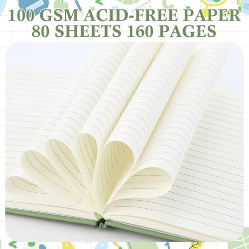 Laumoi 14 Pack Hardcover Lined Journal Notebooks Bulk,Sage Green,A5