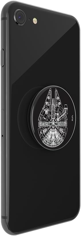 PopSockets Adhesive Phone Grip, Holder, Phone Stand, Star Wars - Millenium Falcon Aluminum