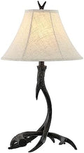 JONATHAN Y Antler Table Lamp Rustic Farmhouse Lodge 27.5" Resin, Black