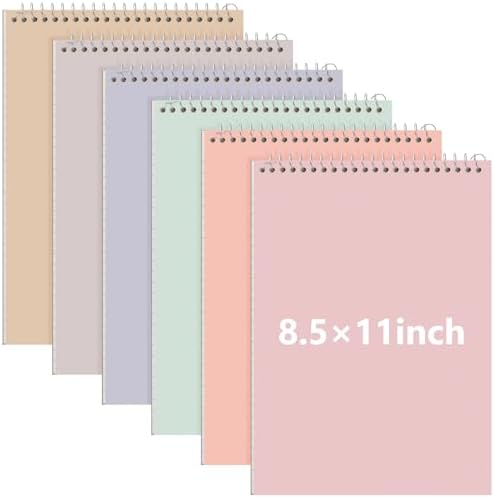 Resurhang 6 Pack Office Steno Pads, Fresh Tone, Classic Style