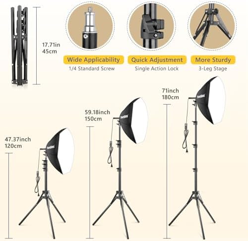Torjim Softbox Photography Lighting Kit | 20" X 20" & 85W LED Studio Lights