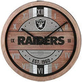 FOCO NFL Wooden Barrel Wall Clock