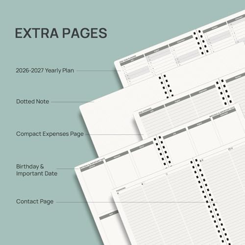 POPRUN Planner 2026-2027 (Large - 8.5'' x 10.5'') Academic Weekly Planner