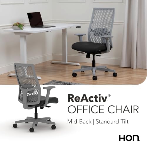 HON Ignition 2.0 ReActiv Ergonomic Office Chair, Lumbar Support, Black