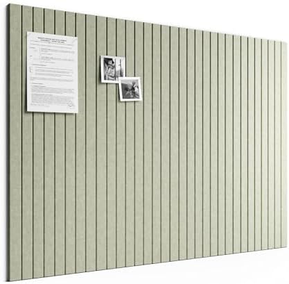 Bumusty 48"x 36" Large Felt Bulletin Board Tiles, Sage