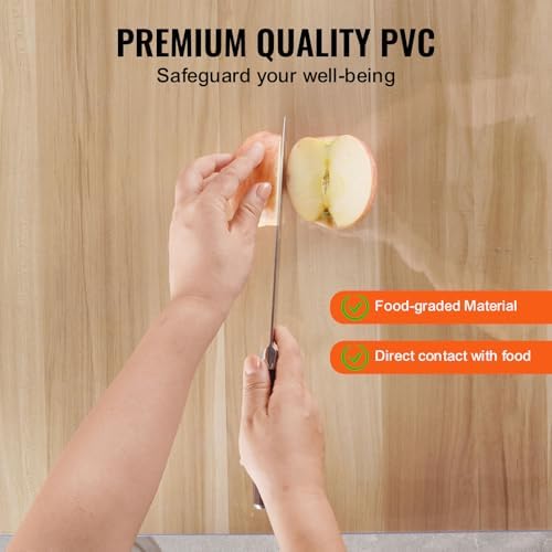 VEVOR Plastic Table Cover, 42 x 96 Inch 1.5 mm Thick Clear Rectangle PVC Desk Mat Protector, Waterproof & Easy Cleaning Desk Pad Tablecloth, for Office Dresser, Dining Room, Night Stand