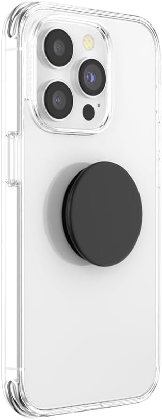 PopSockets Adhesive Phone Grip, Holder- Black | Secure Comfortable Hold, Anti-Drop, Kickstand, Black, Electronic Accessories, For iPad/Kindle/iPhone/Android