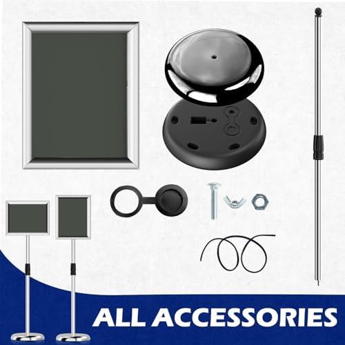 8.5x11 Sign Stands for Display, Adjustable Sign Holder Silver 1ct
