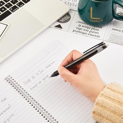 Volcanics Erasable Gel Pens, 0.7mm Fine Point, Soft Black, 36 Pack | Erasable Ink Pens With Eraser Cap, Smooth Writing For Journaling, Note Taking, Home And Office Use