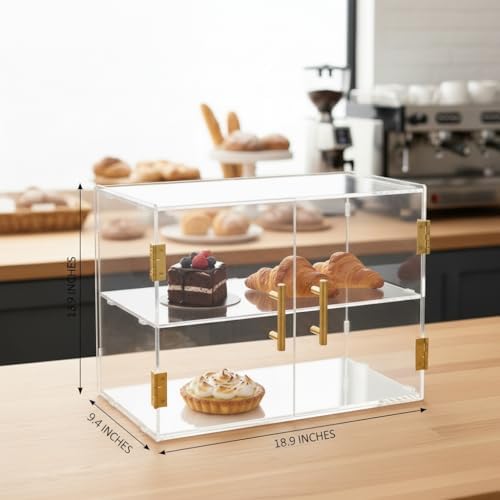 2 Tiers Countertop Bakery Display Case