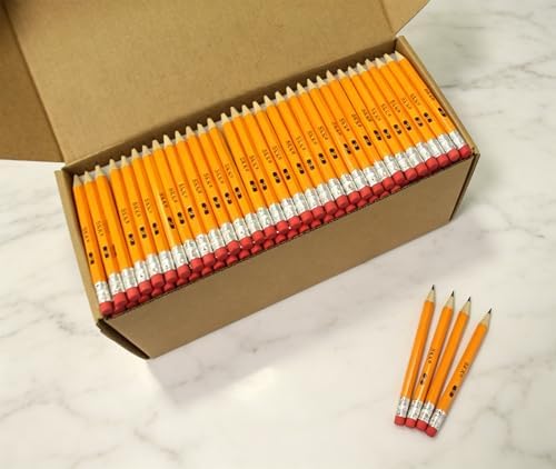 SKKSTATIONERY 400 pcs Half Pencils with Eraser Tops