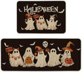 Artoid Mode Ghost Bat Black Halloween Kitchen Mats Set of 2-24x35+24x59