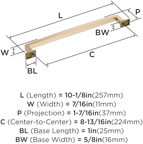 Amerock 8-13/16" Westerly Golden Champagne Drawer Pull