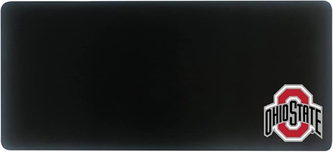 Ohio State University Classic Cloth Desk Mat, Durable Office Supplies, Non-Slip Base, Responsive Desk Pad with Smooth Cloth Surface, Black