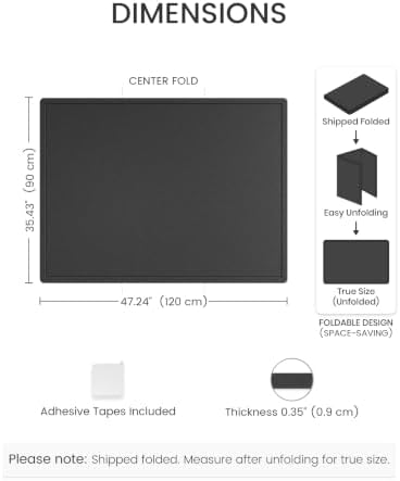 Fluxynara 47.2" x 35.4" Large Bulletin Board, Black