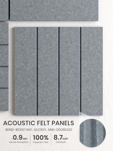 Bumusty 36" x 24" Large Cork Board Alternative, Blue Gray