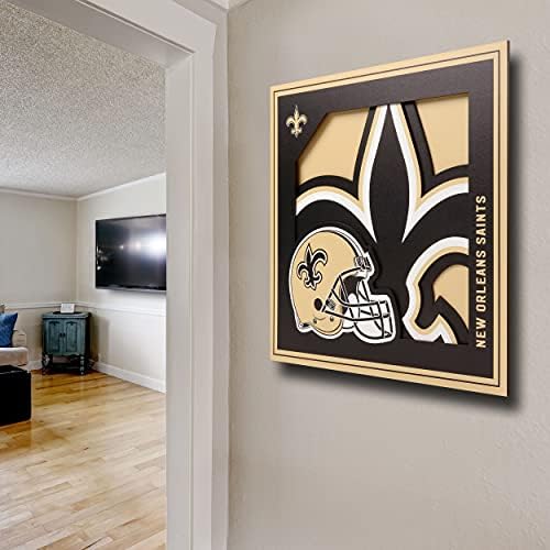 YouTheFan NFL New Orleans Saints 3D Logo Series Wall Art