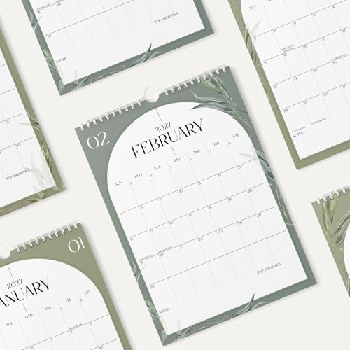 Karto Wall Calendar 2026 11x17 in - Boho Greenery