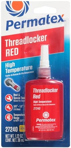Permatex 27240 High Temperature Threadlocker Red, 36 ml