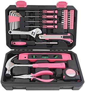 Apollo Tools 39 Piece General Household Tool Set, Pink DT9711P