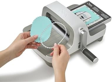 Sizzix Big Shot Machine with Starter Kit, 6" Die-Cutting and Embossing Machine with Cutting Dies, Embossing Folder and Cardstock