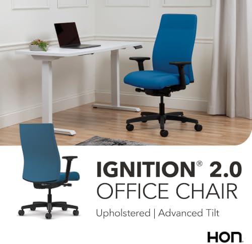HON Ignition 2.0 Ergonomic Office Chair, Lumbar Support, Peacock