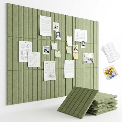Felt Bulletin Board Tiles 48x36 12 Pack Sound Absorbing Wall Panels