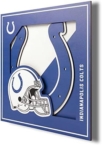 YouTheFan NFL Indianapolis Colts 3D Logo Series Wall Art