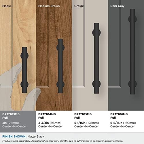 Amerock 3" Everett Matte Black Drawer Pull