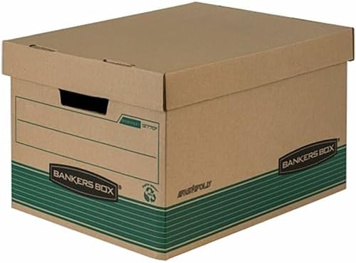 Bankers Box 12-Pack Recycled Medium-Duty File Box, Letter/Legal, FastFold