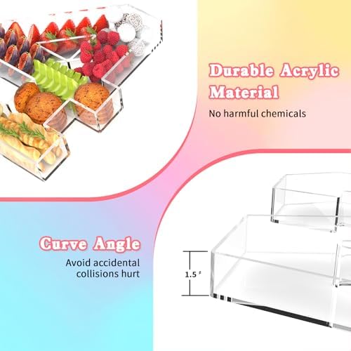 11" Acrylic Number Charcuterie Tray, Fillable Charcuterie Box (Number 6)