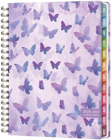 Planner 2026-2027, Weekly and Monthly Academic Planner, July 2026 - June 2027, Hardcover Calendar Agenda Book for School Year Planning, School Supplies for Teacher and Student, Letter Size(8.5'' x 11'')
